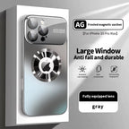 New Titanium Metallic Luxury Matte Case for Iphone 16 15 14 13 12 11 Pro Max plus for Magsafe Glass Lens Camera Protection Cover