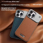 PU Leather Magnetic Case for Iphone 17 Air 11 12 13 14 15 16 Pro Max plus Mini Wireless Charging Frameless Case