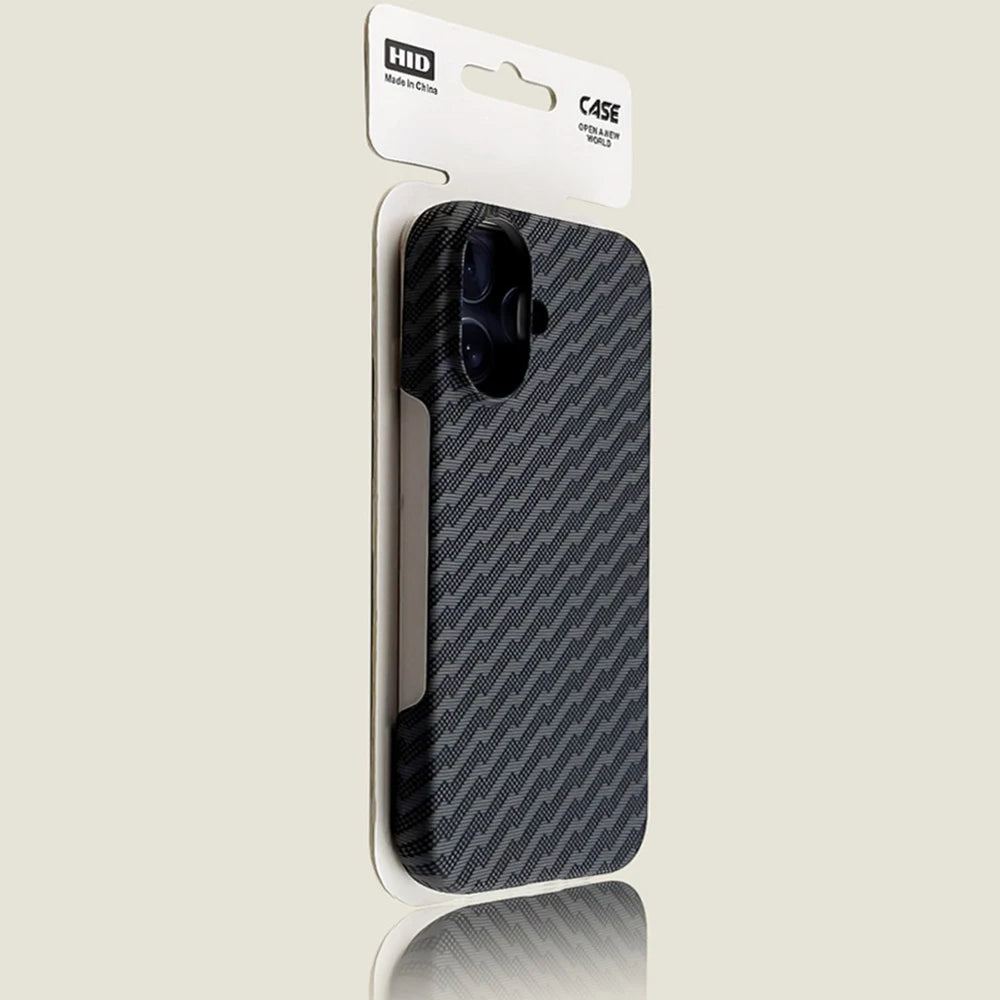 Funda rígida ultradelgada de PC para iPhone 17, Air 16, 15, 14, 13, 12 y 17 Pro Max Plus, con textura de fibra de carbono esmerilada y transpirable.
