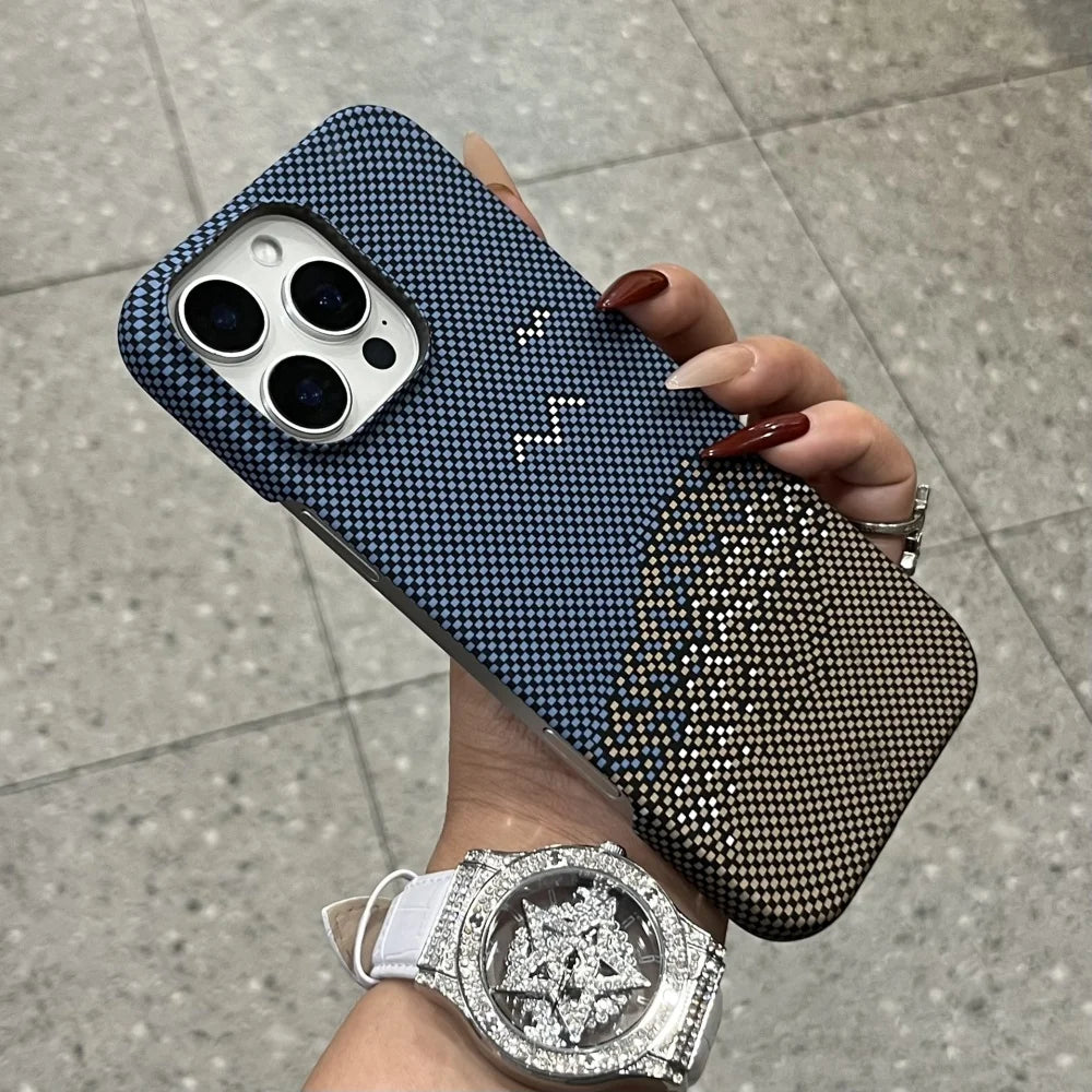 Funda rígida ultradelgada de PC para iPhone 17, Air 16, 15, 14, 13, 12 y 17 Pro Max Plus, con textura de fibra de carbono esmerilada y transpirable.